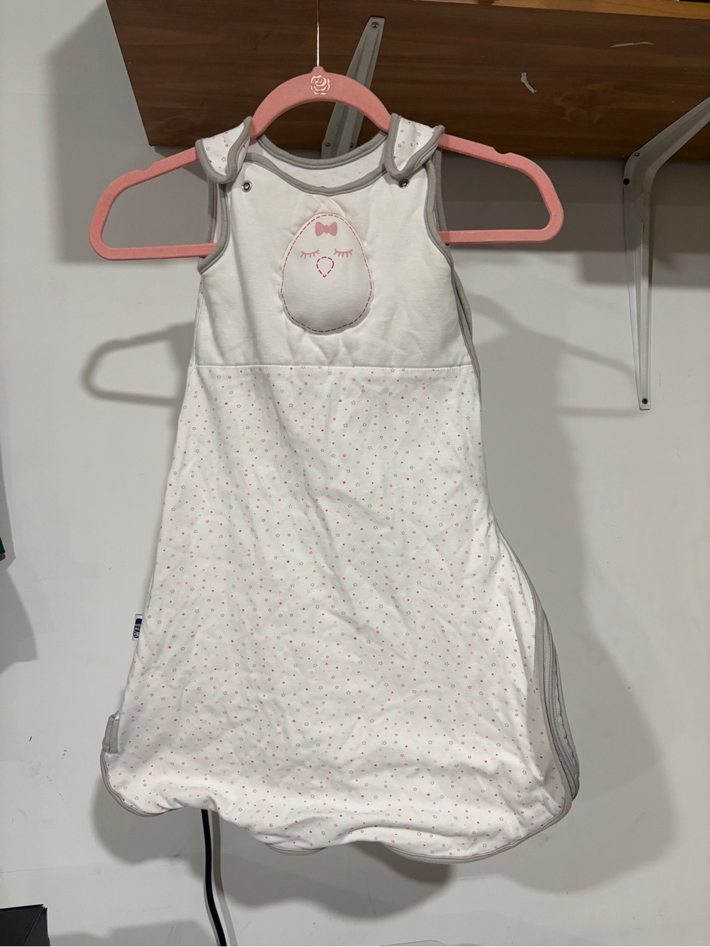 Nested Bean Baby Cream and Pink Sleep Sack Pajamas 6-15 months